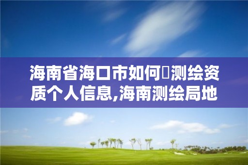 海南省?？谑腥绾螙藴y繪資質個人信息,海南測繪局地址