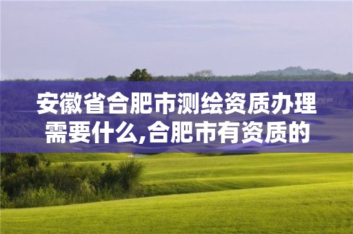 安徽省合肥市測繪資質辦理需要什么,合肥市有資質的測繪公司