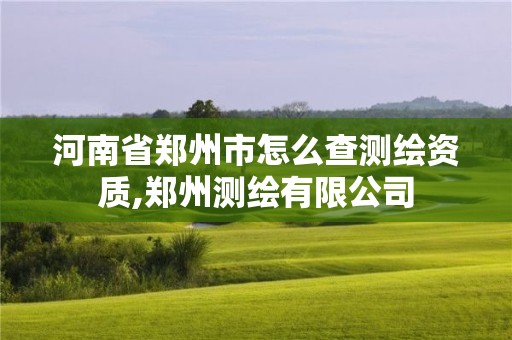 河南省鄭州市怎么查測繪資質,鄭州測繪有限公司