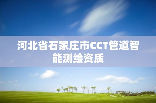 河北省石家莊市CCT管道智能測繪資質