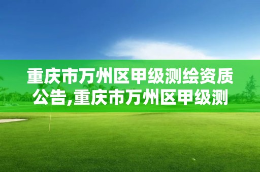 重慶市萬州區甲級測繪資質公告,重慶市萬州區甲級測繪資質公告名單