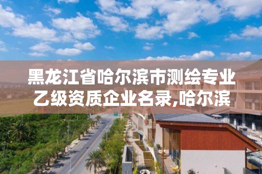 黑龍江省哈爾濱市測繪專業乙級資質企業名錄,哈爾濱甲級測繪公司。