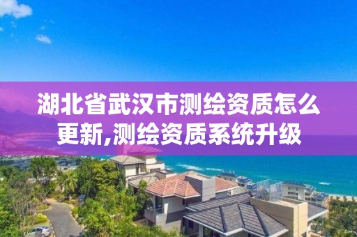 湖北省武漢市測繪資質怎么更新,測繪資質系統升級