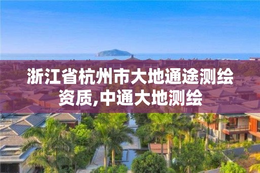 浙江省杭州市大地通途測繪資質(zhì),中通大地測繪