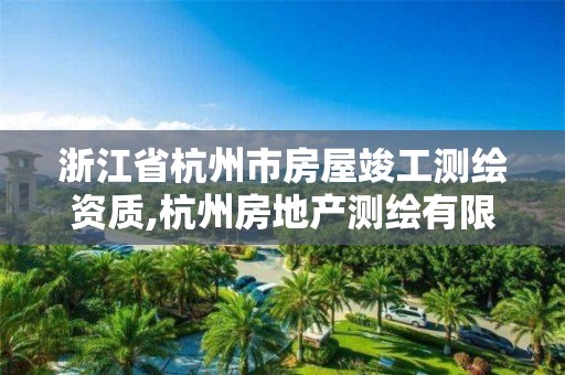 浙江省杭州市房屋竣工測繪資質,杭州房地產測繪有限公司