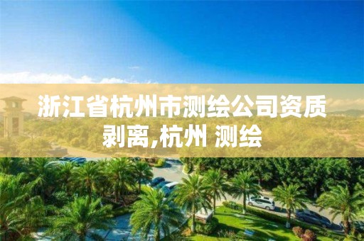 浙江省杭州市測繪公司資質剝離,杭州 測繪