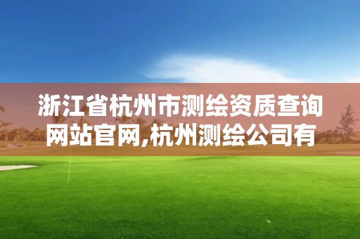 浙江省杭州市測繪資質查詢網站官網,杭州測繪公司有哪幾家。