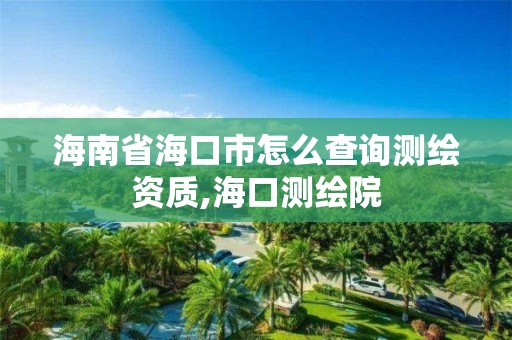 海南省海口市怎么查詢測繪資質(zhì),海口測繪院