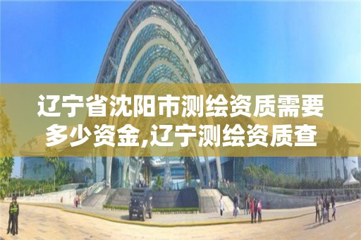 遼寧省沈陽市測繪資質需要多少資金,遼寧測繪資質查詢