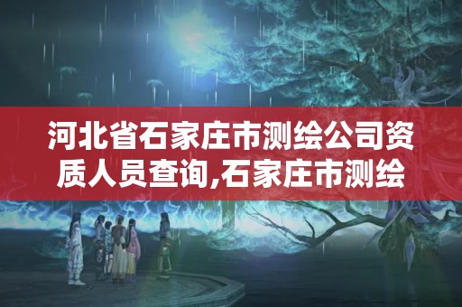 河北省石家莊市測繪公司資質人員查詢,石家莊市測繪公司招聘