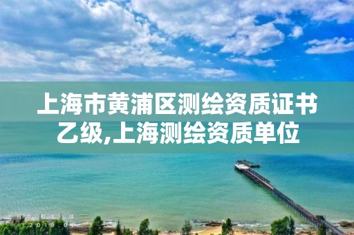 上海市黃浦區(qū)測繪資質(zhì)證書乙級,上海測繪資質(zhì)單位