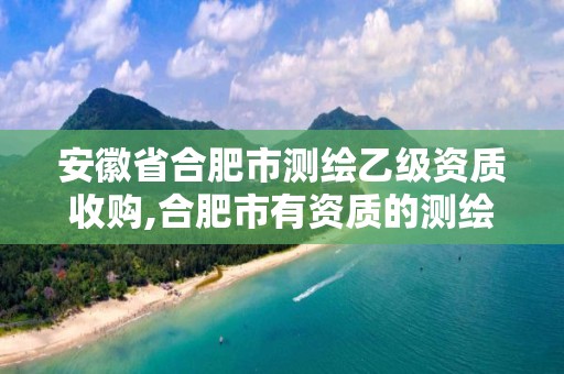 安徽省合肥市測繪乙級資質(zhì)收購,合肥市有資質(zhì)的測繪公司