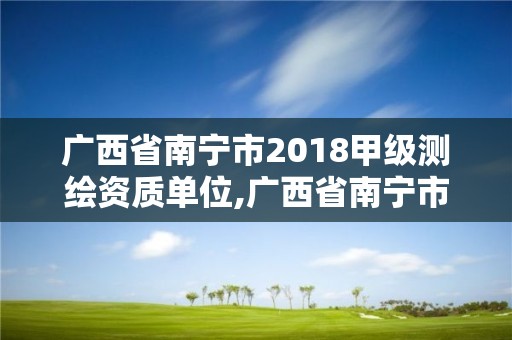 廣西省南寧市2018甲級測繪資質單位,廣西省南寧市2018甲級測繪資質單位有幾個