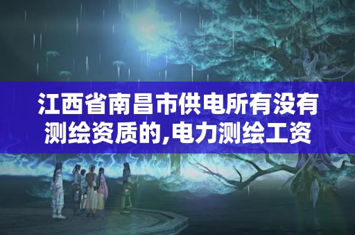 江西省南昌市供電所有沒有測繪資質(zhì)的,電力測繪工資多少。