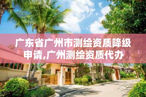 廣東省廣州市測繪資質(zhì)降級申請,廣州測繪資質(zhì)代辦