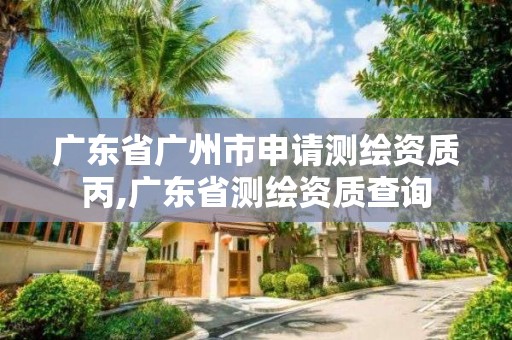 廣東省廣州市申請測繪資質丙,廣東省測繪資質查詢