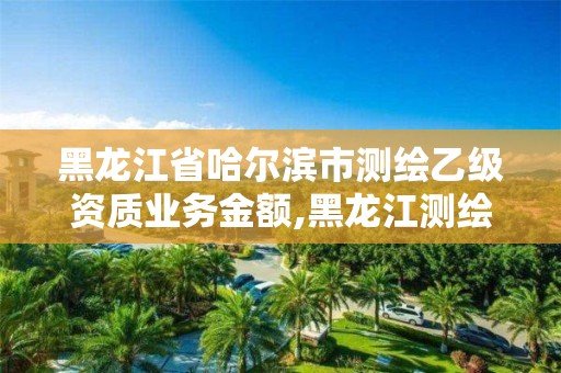 黑龍江省哈爾濱市測繪乙級資質業務金額,黑龍江測繪公司乙級資質