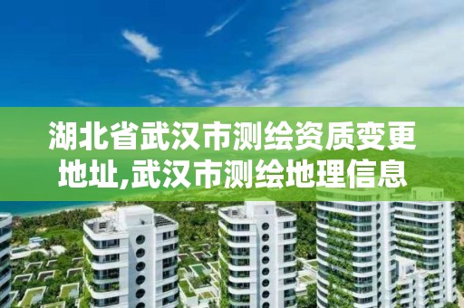 湖北省武漢市測繪資質變更地址,武漢市測繪地理信息局