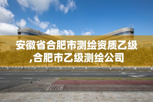 安徽省合肥市測繪資質乙級,合肥市乙級測繪公司