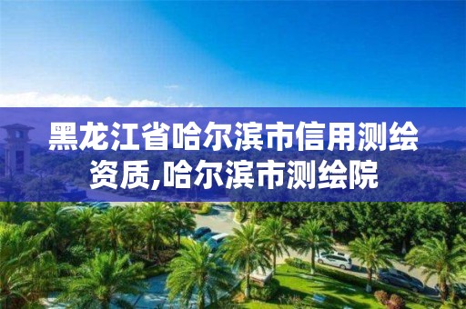 黑龍江省哈爾濱市信用測(cè)繪資質(zhì),哈爾濱市測(cè)繪院