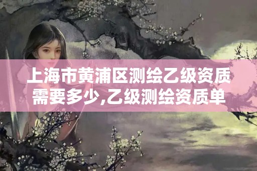 上海市黃浦區(qū)測繪乙級資質(zhì)需要多少,乙級測繪資質(zhì)單位名錄