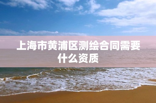 上海市黃浦區測繪合同需要什么資質