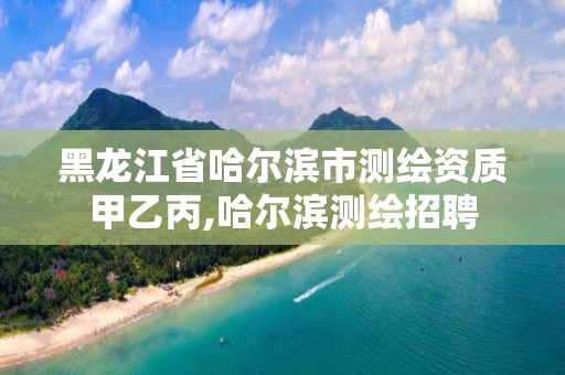 黑龍江省哈爾濱市測繪資質甲乙丙,哈爾濱測繪招聘