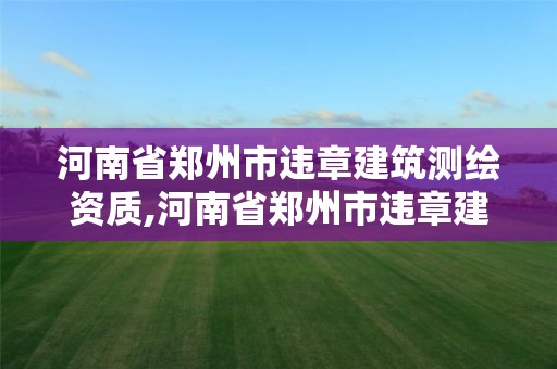 河南省鄭州市違章建筑測繪資質,河南省鄭州市違章建筑測繪資質公示