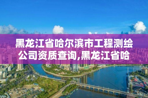 黑龍江省哈爾濱市工程測繪公司資質查詢,黑龍江省哈爾濱市測繪局