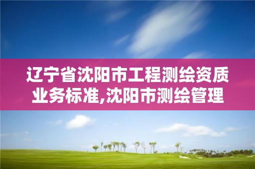 遼寧省沈陽市工程測繪資質業務標準,沈陽市測繪管理辦公室