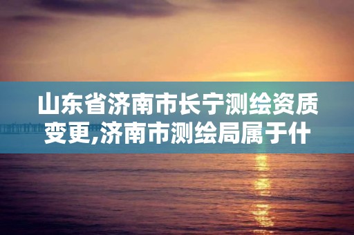 山東省濟南市長寧測繪資質變更,濟南市測繪局屬于什么單位