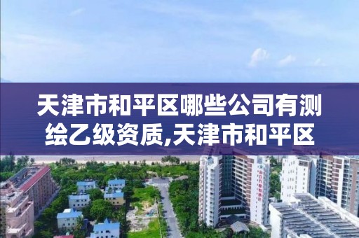 天津市和平區哪些公司有測繪乙級資質,天津市和平區哪些公司有測繪乙級資質的