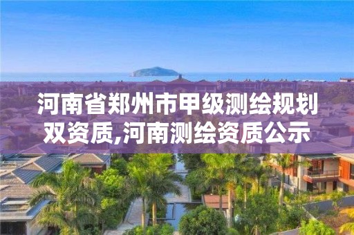 河南省鄭州市甲級測繪規劃雙資質,河南測繪資質公示