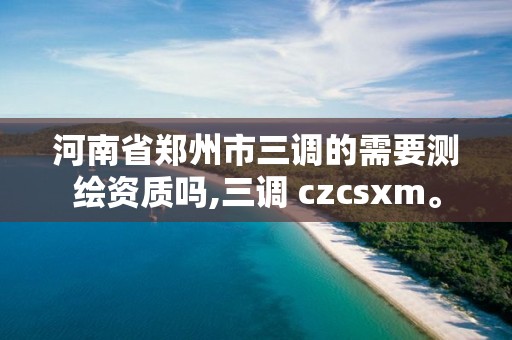 河南省鄭州市三調的需要測繪資質嗎,三調 czcsxm。