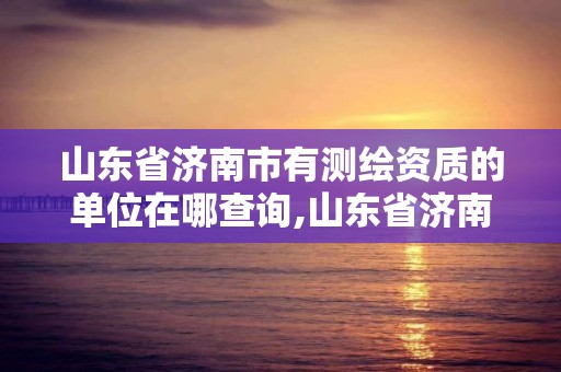 山東省濟南市有測繪資質的單位在哪查詢,山東省濟南市有測繪資質的單位在哪查詢。