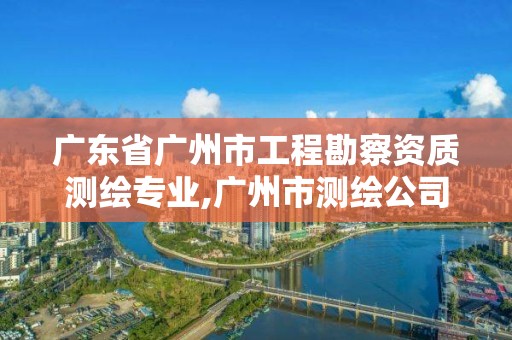 廣東省廣州市工程勘察資質測繪專業,廣州市測繪公司