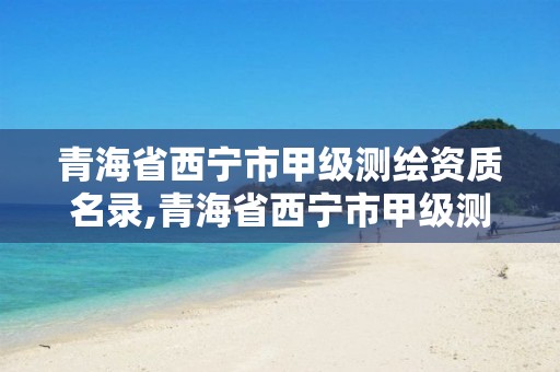 青海省西寧市甲級測繪資質名錄,青海省西寧市甲級測繪資質名錄公示