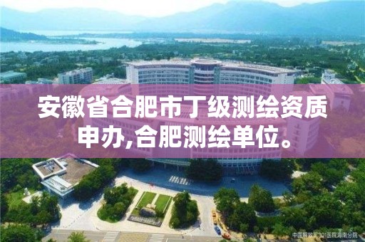 安徽省合肥市丁級測繪資質申辦,合肥測繪單位。