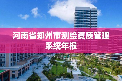 河南省鄭州市測繪資質管理系統年報