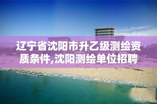 遼寧省沈陽市升乙級測繪資質條件,沈陽測繪單位招聘