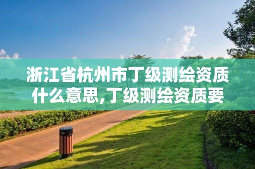 浙江省杭州市丁級測繪資質(zhì)什么意思,丁級測繪資質(zhì)要求