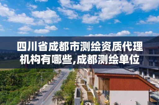 四川省成都市測繪資質代理機構有哪些,成都測繪單位集中在哪些地方。