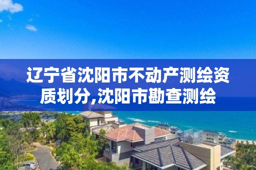 遼寧省沈陽市不動產測繪資質劃分,沈陽市勘查測繪