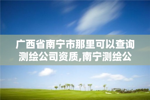 廣西省南寧市那里可以查詢測繪公司資質,南寧測繪公司招聘信息網