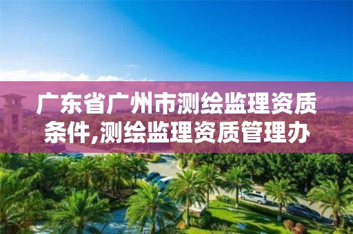 廣東省廣州市測繪監理資質條件,測繪監理資質管理辦法