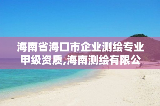 海南省海口市企業測繪專業甲級資質,海南測繪有限公司