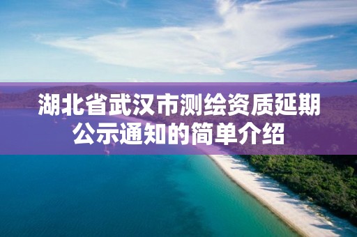 湖北省武漢市測繪資質延期公示通知的簡單介紹