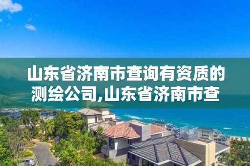 山東省濟南市查詢有資質的測繪公司,山東省濟南市查詢有資質的測繪公司有哪些