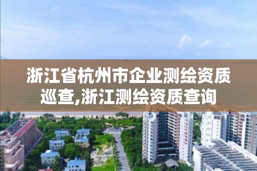 浙江省杭州市企業測繪資質巡查,浙江測繪資質查詢