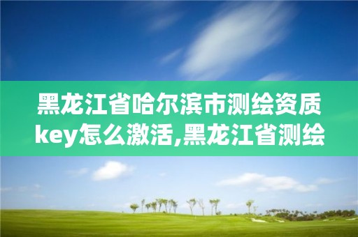 黑龍江省哈爾濱市測繪資質key怎么激活,黑龍江省測繪資質延期通知